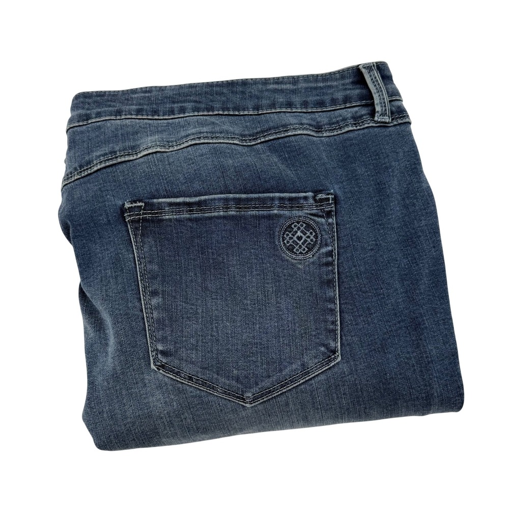 Laurie Felt Womens Jeans Rose Petal Denim‎ Flare Leg Blue Size 28WP